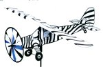Zebra Airplane Yard Spinner