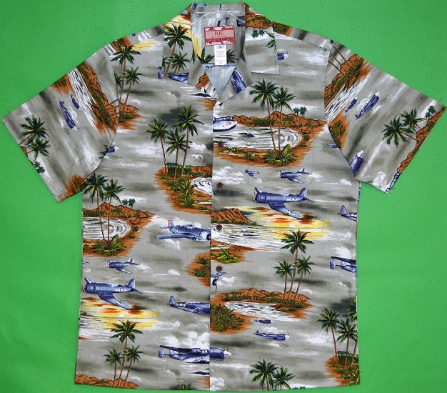 ☞ NEW PATTERN ☜ Pacific Warbirds Shirt 102C.1004 Military - Click Image to Close