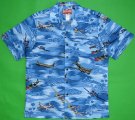 ☞ NEW PATTERN ☜Pacific Warbirds Shirt 102C.1005 Blue