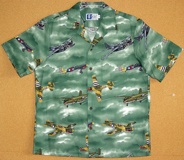 USAAF Fighters & Bombers Shirt104.S84 Green - Click Image to Close