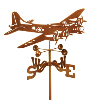 B-17 Flying Fortress Weathervane - Garden Mount - Click Image to Close